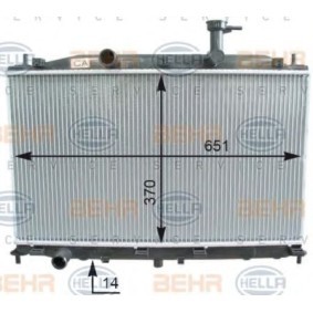 Kühler, Motorkühlung 8MK 376 754-551 für ACCENT IV Stufenheck (RB) für 132,22 CHF
