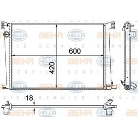 Kühler, Motorkühlung 8MK 376 754-591 für MINI