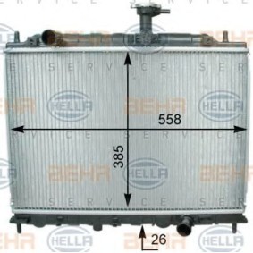 Kühler, Motorkühlung 8MK 376 762-451 für KIA