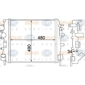 Kühler, Motorkühlung 8MK 376 772-001 für NISSAN
