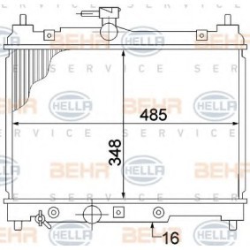 Kühler, Motorkühlung 8MK 376 773-461 für Yaris Verso (_P2_) für 116,53 CHF