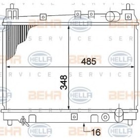 Kühler, Motorkühlung 8MK 376 773-481 für Yaris Verso (_P2_) für 88,78 CHF