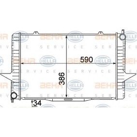 Kühler, Motorkühlung 8MK 376 774-191 für VOLVO