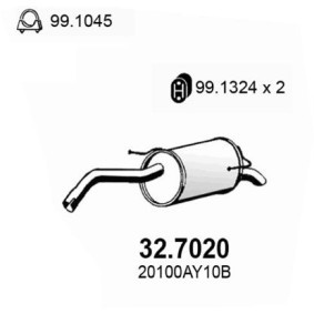 Compre Panela de escape traseira da ASSO 32.7020 a um preço baixo por 145,59 €