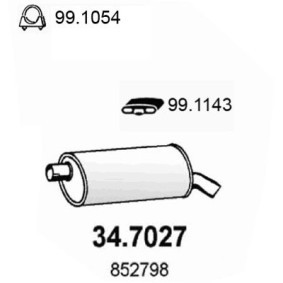 Endschalldämpfer für OPEL von ASSO