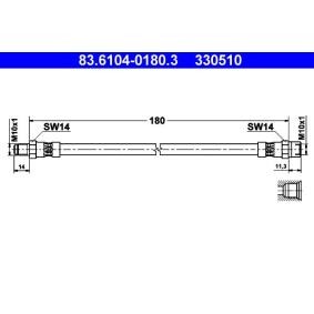 Comprar Latiguillo de freno de ATE 83.6104-0180.3 a bajo precio de 23,55 €
