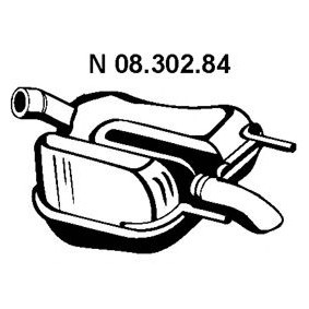 Compre Panela de escape traseira da EBERSPÄCHER 08.302.84 a um preço baixo por 307,10 €