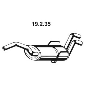 Compre Panela de escape traseira da EBERSPÄCHER 19.2.35 a um preço baixo por 186,09 €
