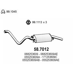 Endschalldämpfer 58.7012 VOLKSWAGEN SCIROCCO von ASSO