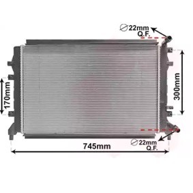 Achetez des Radiateur du moteur VAN WEZEL 58012715 à prix pour 193,37 €