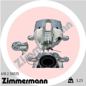 Kjøp Bremsecaliper av ZIMMERMANN 610.2.30025 til den lave prisen 1556,98 NOK
