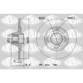 Bremsscheibe von SASIC 6104040