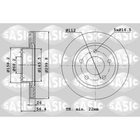 Comprar Disco de freno de SASIC 6106033 a bajo precio de 112,10 €