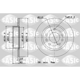 Comprar Disco de freno de SASIC 6106142 a bajo precio de 59,42 €