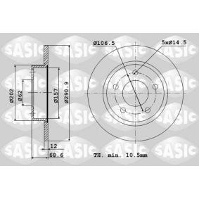 Bremsscheibe 6106270 von SASIC günstig für 88,87 € online kaufen