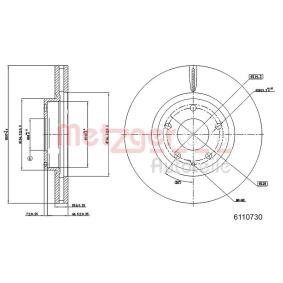 Comprar Disco de freno de METZGER 6110730 a bajo precio de 78,76 €