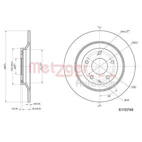Achetez des Disque de frein METZGER 6110749 à prix pour 42,55 €