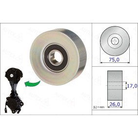 Umlenkrolle Keilrippenriemen von AUTEX 654880