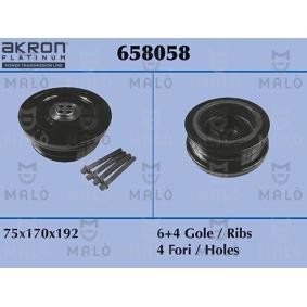 Achetez des Poulie damper (vilebrequin) MALÒ 658058 à prix pour 235,40 €