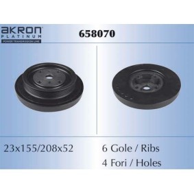 Achetez des Poulie damper (vilebrequin) MALÒ 658070 à prix pour 135,59 €