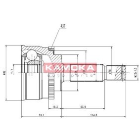 Compre Junta homocinética de KAMOKA online para Persona 400 Hatchback (C9_C, C9_S) a precios moderados