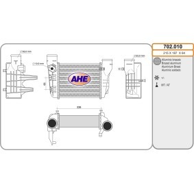 Kjøp Intercooler av AHE 702.010 til den lave prisen 2222,10 NOK