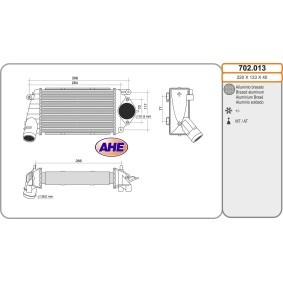 Kjøp Intercooler av AHE 702.013 til den lave prisen 2058,06 NOK