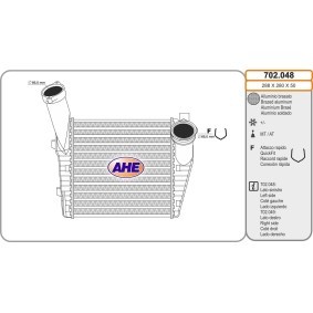 Kjøp Intercooler av AHE 702.048 til den lave prisen 2849,81 NOK