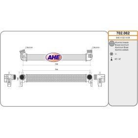 Kjøp Intercooler av AHE 702.062 til den lave prisen 1560,29 NOK