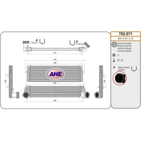 Kjøp Intercooler av AHE 702.071 til den lave prisen 3125,61 NOK