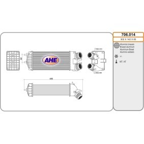 Köp Intercooler av AHE 706.014 till det låga priset 2051,97 kr