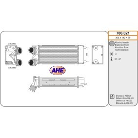 Köp Intercooler av AHE 706.021 till det låga priset 1796,53 kr