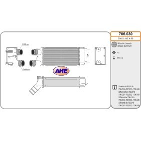 Köp Intercooler av AHE 706.030 till det låga priset 1884,05 kr