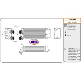 Köp Intercooler av AHE 706.032 till det låga priset 1884,05 kr