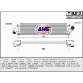 Kjøp Intercooler av AHE 710.013 til den lave prisen 1884,30 NOK
