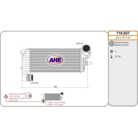 Kjøp Intercooler av AHE 710.027 til den lave prisen 1759,22 NOK