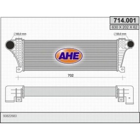 Kjøp Intercooler av AHE 714.001 til den lave prisen 2413,15 NOK