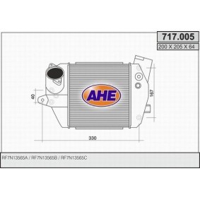 Kjøp Intercooler av AHE 717.005 til den lave prisen 3667,50 NOK