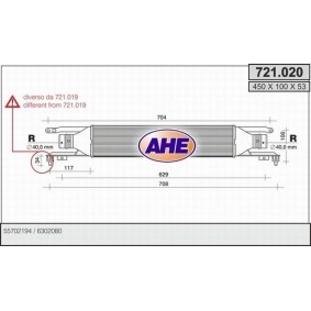 Kjøp Intercooler av AHE 721.020 til den lave prisen 1853,46 NOK