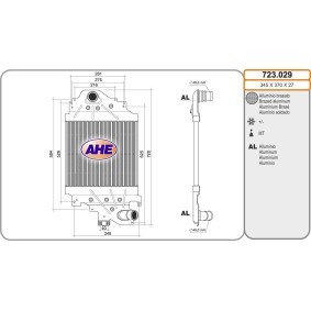 Kjøp Intercooler av AHE 723.029 til den lave prisen 3208,62 NOK
