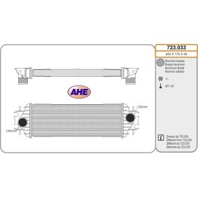 Kjøp Intercooler av AHE 723.033 til den lave prisen 2318,04 NOK