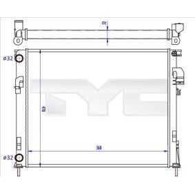 Kjøp Radiator, motorkjøling av TYC 725-0043-R til den lave prisen 1090,87 NOK