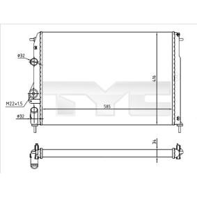 Achetez des Radiateur du moteur TYC 728-0055-R à prix pour 99,69 €