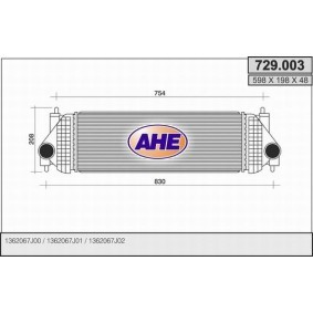 Köp Intercooler av AHE 729.003 till det låga priset 1934,33 kr