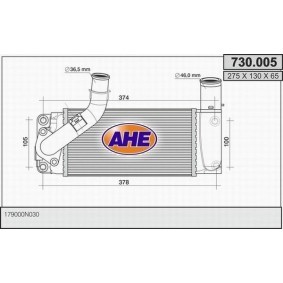 Köp Intercooler av AHE 730.005 till det låga priset 2347,45 kr