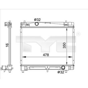 Achetez des Radiateur du moteur TYC 736-0001 à prix pour 80,84 €