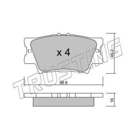 Acquista Kit pastiglie freni da TRUSTING 765.0 a buon mercato per soli 56,43 €