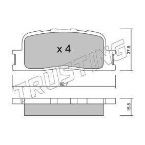 Acquista Kit pastiglie freni da TRUSTING 769.0 a buon mercato per soli 51,82 €