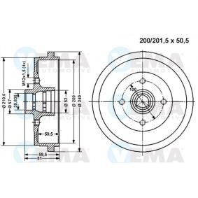 Comprar Tambor de freno de VEMA 800857 a bajo precio de 112,97 €