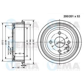 Comprar Tambor de freno de VEMA 800992 a bajo precio de 28,72 €